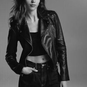 Aritzia Wilfred Free Leather Jacket